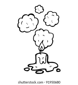 melted candle cartoon