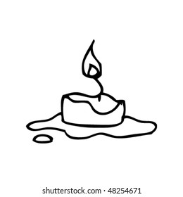 melted candle drawing