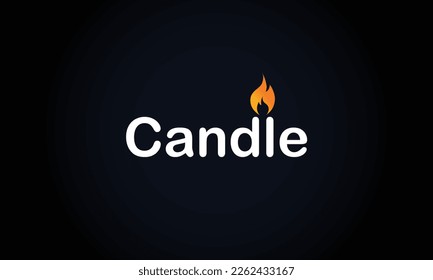 Melted candle logo template vector illustration