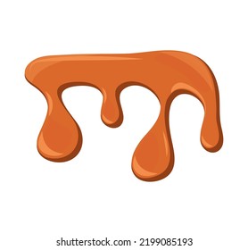 melted caramel isolated flat icon