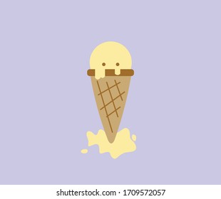 melted cartoon ice cream design