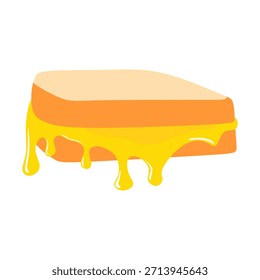 Vector de Pan de Queso Derretido. Queso Derretir Pan De Cerca. Perfecto para publicidad de alimentos, menús de restaurantes, promociones de panaderías, blogs culinarios, contenido de redes sociales y diseños apetitosos relacionados con la comida