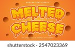 Melted Cheese editable text effect Template Suitable for cheese style