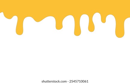 melted cheese on a white background. cheese vector. Dripping melted cheese background with space for text, isolated flat vector illustration. background	