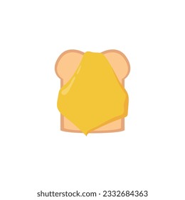 Icono del vector de sandwich de queso fundido
