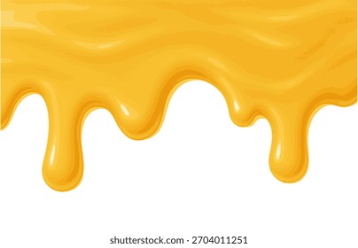 Diseño de Plantilla de Ilustración vectorial de color plano de borde de marco superior de queso derretido