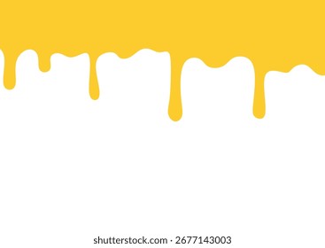 Melted Cheese Vector Illustration Isolated on White Background. Perfect for food design, pizza topping, burger ingredient, fast food menu, snack graphics