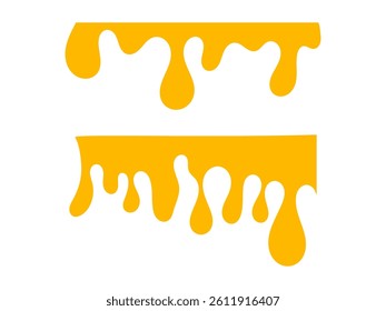 Melted cheese, cheese vector. cheese on white background. Flowing liquid isolated on white background. leak, splash, spilled liquid.

