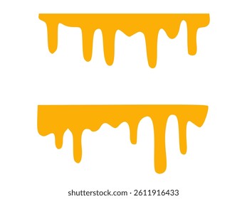 Melted cheese, cheese vector. cheese on white background. Flowing liquid isolated on white background. leak, splash, spilled liquid.
