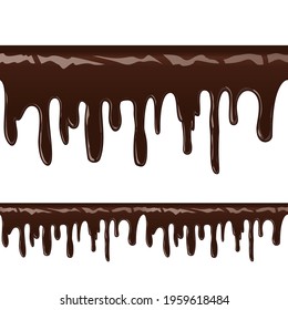 Melted choco syrup on white back ill