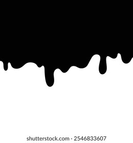 Vector de fondo de silueta de goteo de chocolate derretido