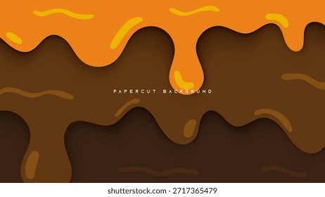 Ilustración vectorial de fondo de goteo de chocolate derretido