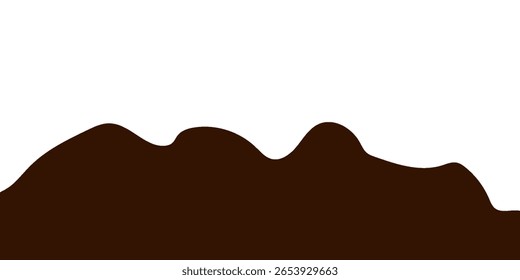 Chocolate derretido goteando sobre fondo blanco ilustración Vector.eps10