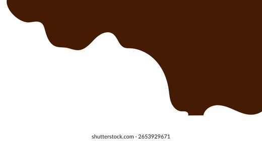 Chocolate derretido pingando no vetor de ilustração de fundo branco.