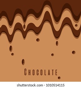 melted chocolate dripping sweet brown color