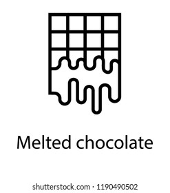 Melted chocolate due to hot temperature 