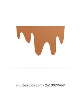 melted chocolate icon, flat colored vector. modern and minimalist design