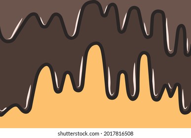 melted chocolate illustration for background