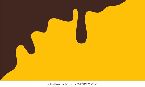 Melted chocolate isolated vector illustration