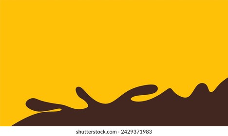 Melted chocolate isolated vector illustration