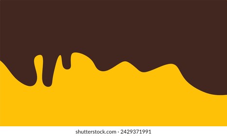 Melted chocolate isolated vector illustration