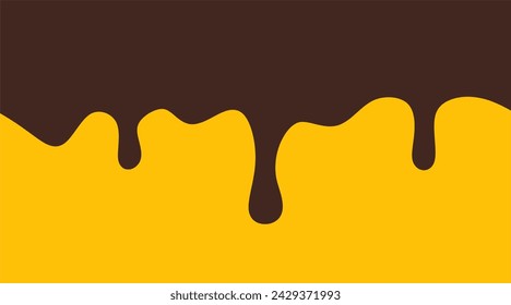 Melted chocolate isolated vector illustration