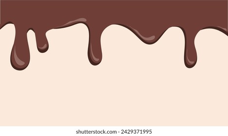 Melted chocolate isolated vector illustration