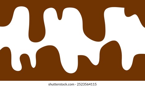 chocolate derretido sobre fundo branco
