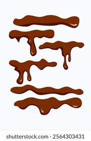 Melted Chocolate Seamless Borders Melted Chocolate Vector Images