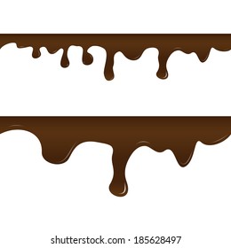 Melted chocolate seamless vector 
