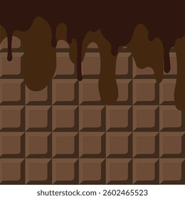 melted chocolate for a sweet banner or background