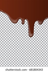 Dripping Melted Chocolates Isoalted Realistic D Stock Vector Royalty Free