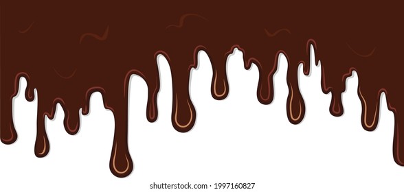 Melted chocolate.
Vector element for design in flat style.
Suitable for advertising, congratulations, packaging.