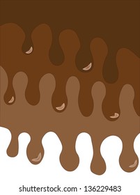 Melted chocolate. A vector illustration