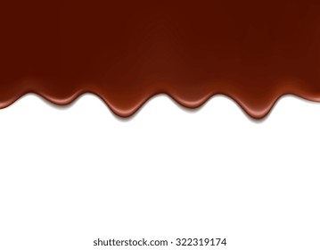 Melted chocolate. Vector illustration