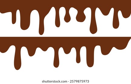melted chocolate, chocolate vector. chocolate on white background. 