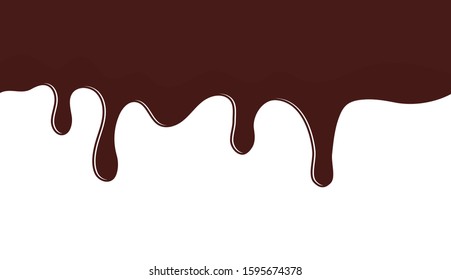 Melted chocolates isolate on white background. Vector illustration.