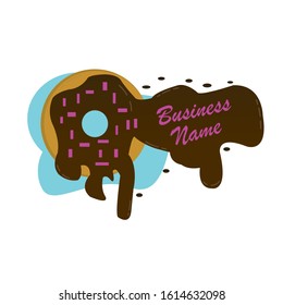 Melted Donut template logo design