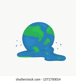 Melted earth doodle. vector illustration