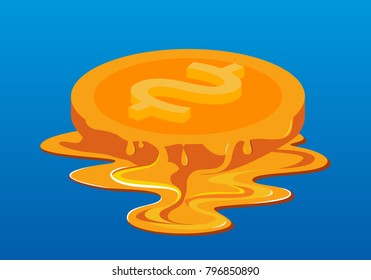 Melted gold coins