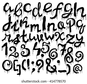 Melted grunge font