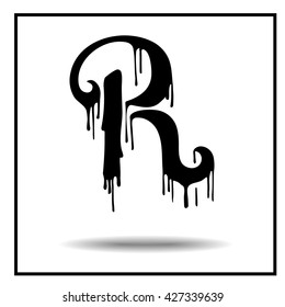 Melted grunge font