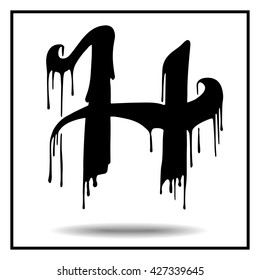 Melted grunge font