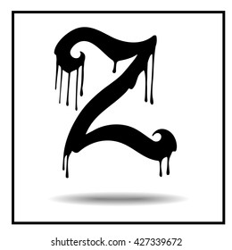 Melted grunge font