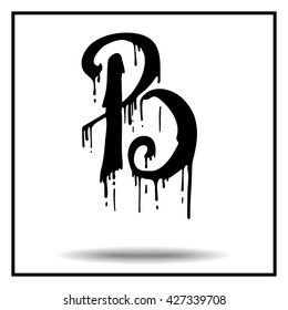 Melted grunge font