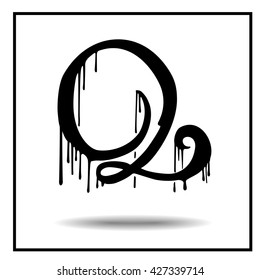 Melted grunge font