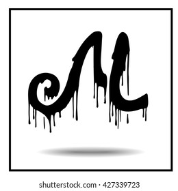 Melted grunge font