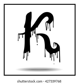 Melted grunge font