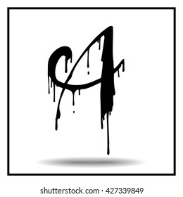 Melted grunge font