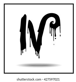 Melted grunge font